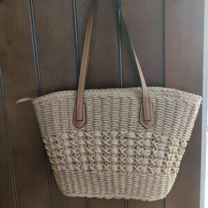 NEW Woven Jute Straw Beach Tote Bag *Summer *Vacation *Travel